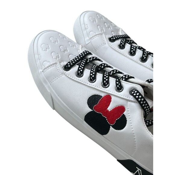 Ground Up Women's White Minnie Mouse Low-Top Court Sneakers Shoes Disney Size 8 - Picture 3 of 9